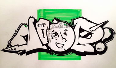 Graffiti Sketch in Chemnitz - Photo by OBER54 - ober, obar, noob (2016)