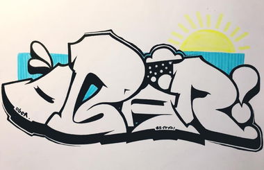 Graffiti Sketch in Chemnitz - Photo by OBER54 - ober, obar (2016)