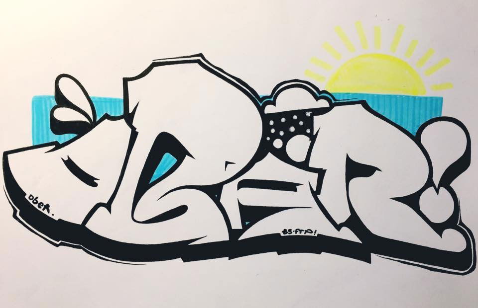 Graffiti Sketch in Chemnitz - Photo by OBER54 - ober, obar (2016)