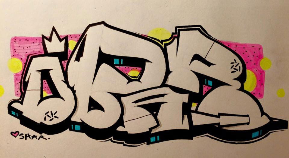 Graffiti Sketch in Chemnitz - Photo by OBER54 - ober, obar, noob (2016)