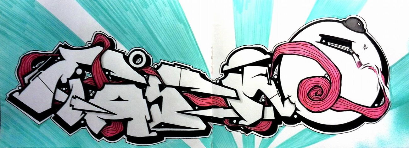 Graffiti Sketch in Chemnitz - Photo by OBER54 - ober, obar, noob (2015)