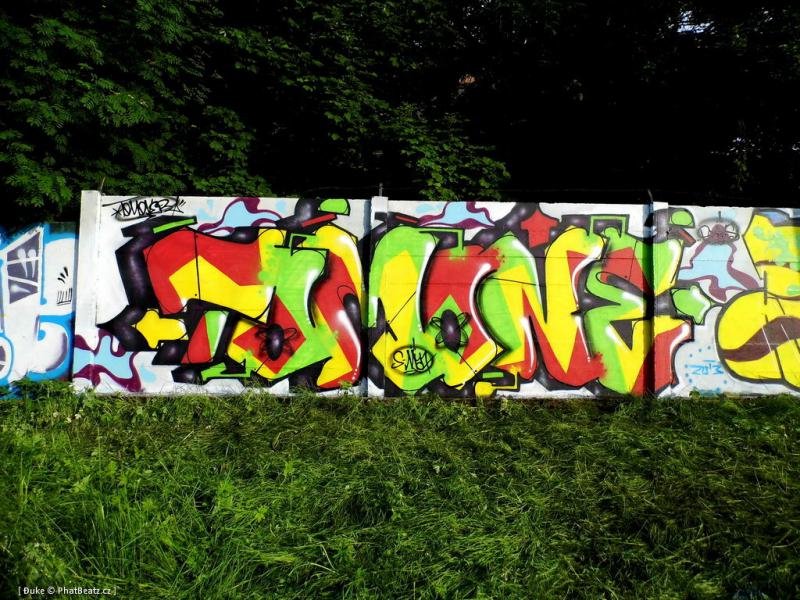 Graffiti Wall in T?ebí? - Photo by OKG - TOMONE (2013)
