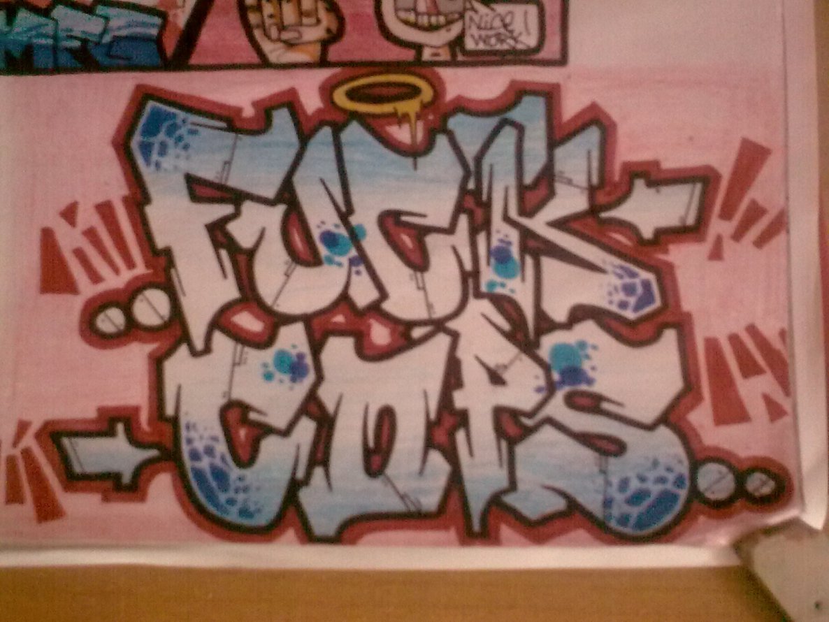 Graffiti Sketch - Photo by OKG - FUCK, COPS!!! (2014)