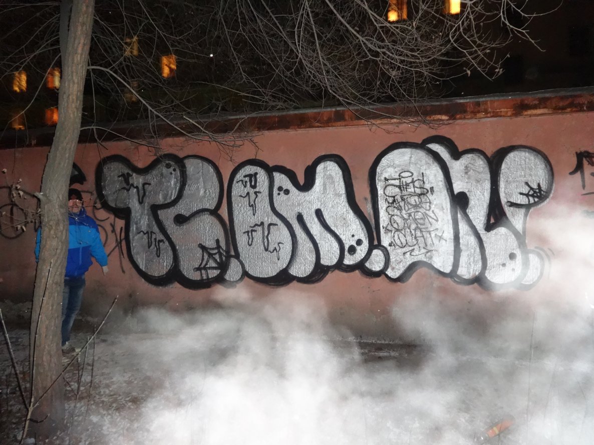 Graffiti Bombing - Photo by OLDTOY - Taco, &, Omen