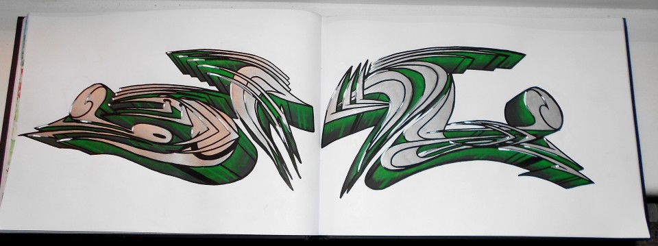 Graffiti Sketch in Riga - Photo by OMK - OMK (2013)