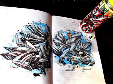 Graffiti Sketch in Zvejniekciems - Photo by OMK - OMK (2012)