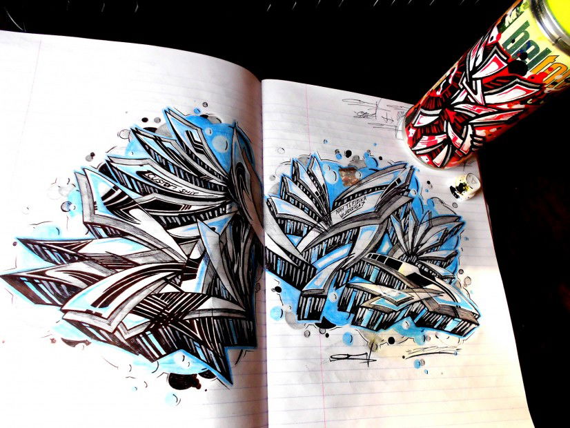 Graffiti Sketch in Zvejniekciems - Photo by OMK - OMK (2012)