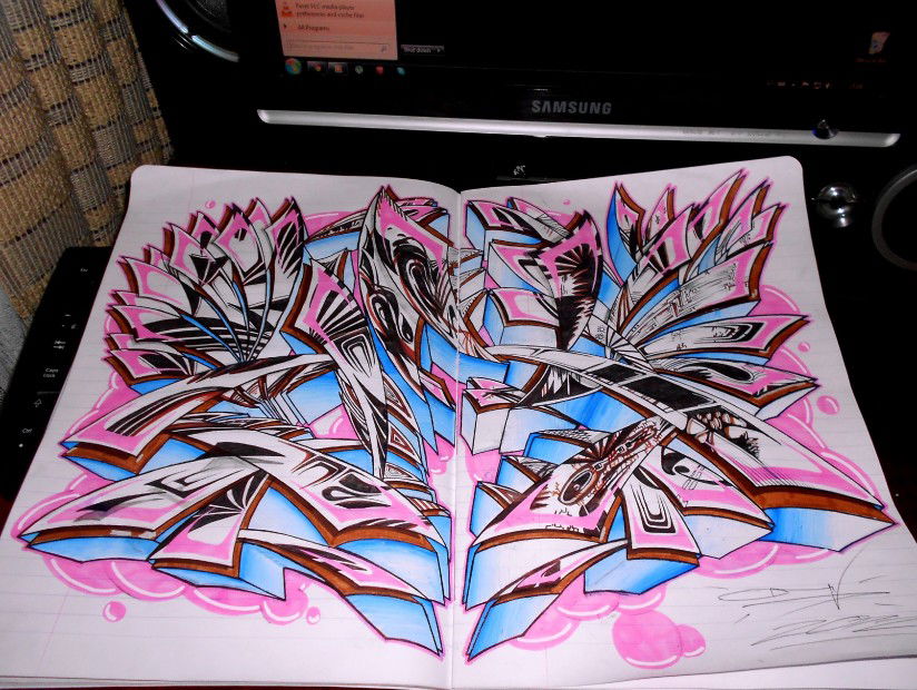 Graffiti Sketch in Meciems - Photo by OMK - OMK (2012)