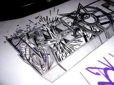 Graffiti Sketch - Photo by OMK - OMK (2013)