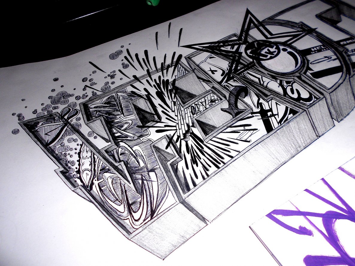 Graffiti Sketch - Photo by OMK - OMK (2013)