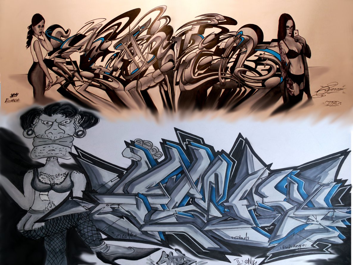 Graffiti Sketch - Photo by OMK - OMK, Citad (2014)