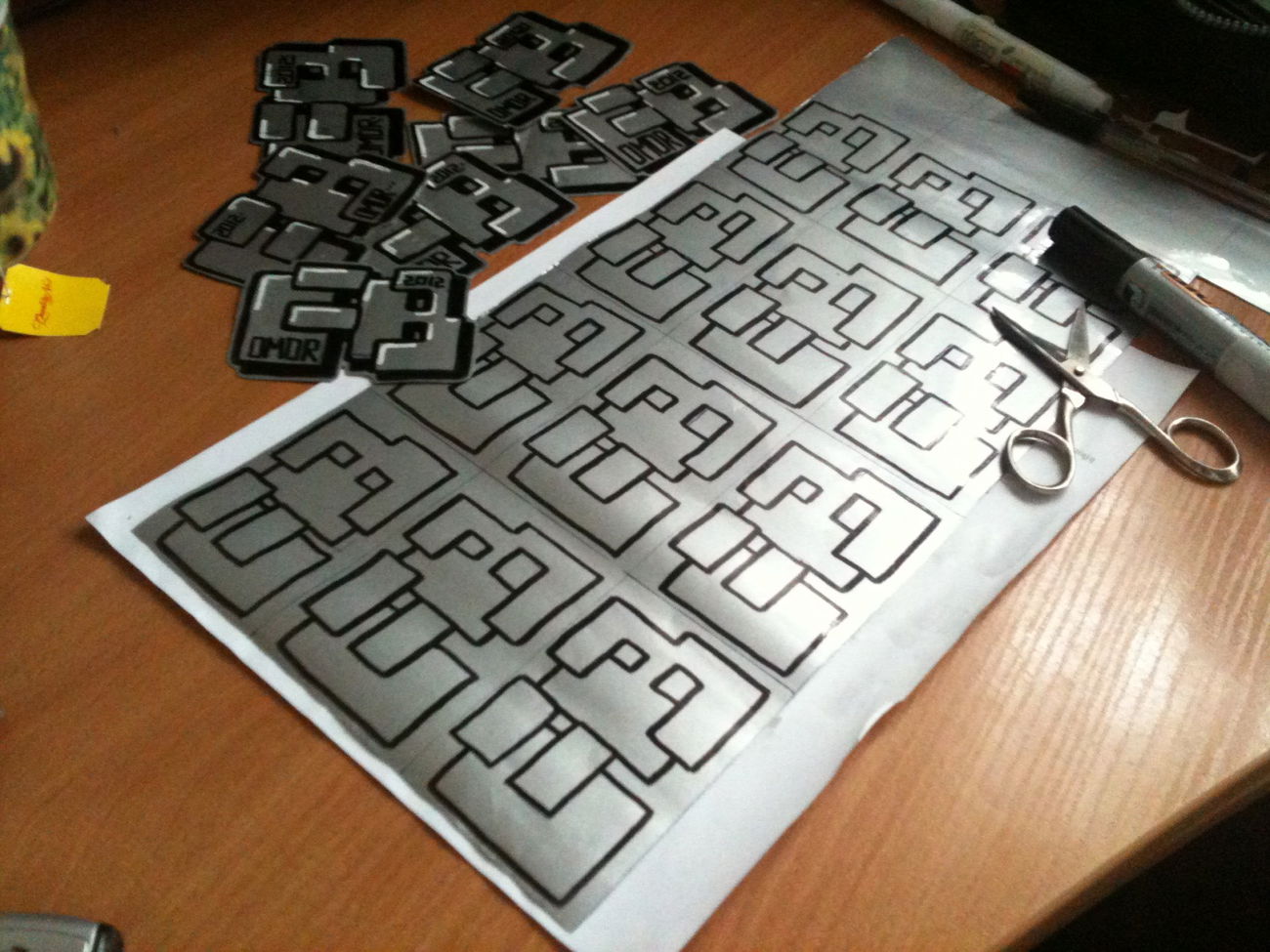 Graffiti Street Art - Photo by OMoR - sticker, stickers, silver (2012)