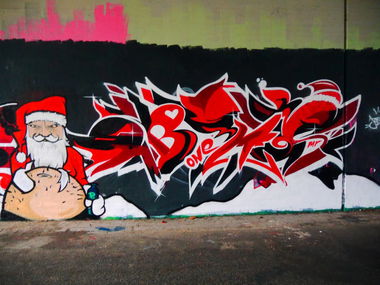 Graffiti Wall in Rhein-Kreis Neuss - Photo by OREMOS - santa, soire (2014)