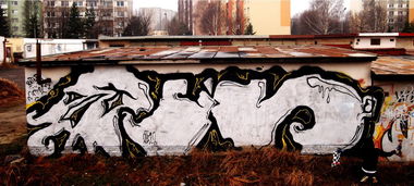 Graffiti Bombing in Poprad - Photo by OUSSCREW - ous (2012)