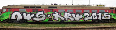Graffiti Train - Photo by OUSSCREW - ous, kru, 2015