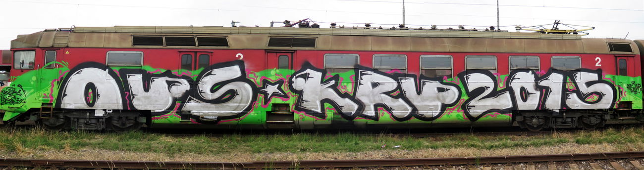 Graffiti Train - Photo by OUSSCREW - ous, kru, 2015