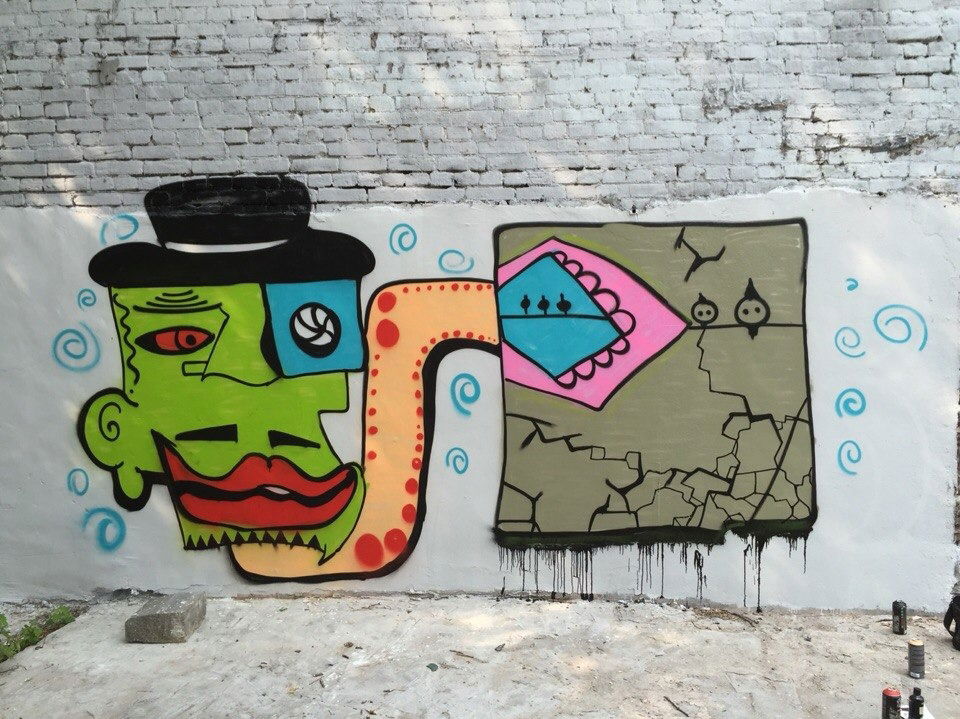 Graffiti Wall in Московский Земляной Вал - Photo by Odesu107 - Odesu (2016)