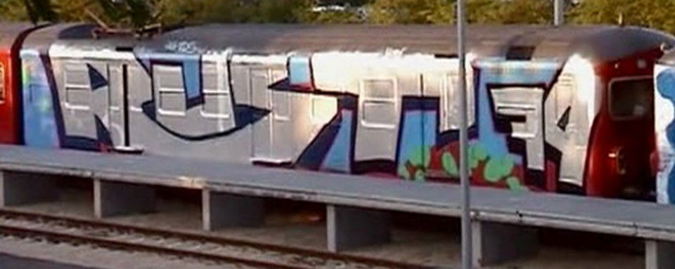 Graffiti Train in Copenhagen - Photo by Oldschool - Rust79, RUZD79