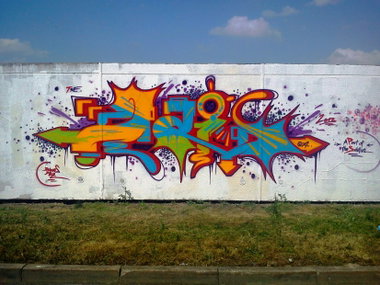 Graffiti Wall in Jena - Photo by Oldschool - Zaid79, Buenos, Diaz