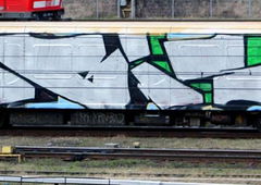 Graffiti Train in Berlin - Photo by Oldschool - Abis