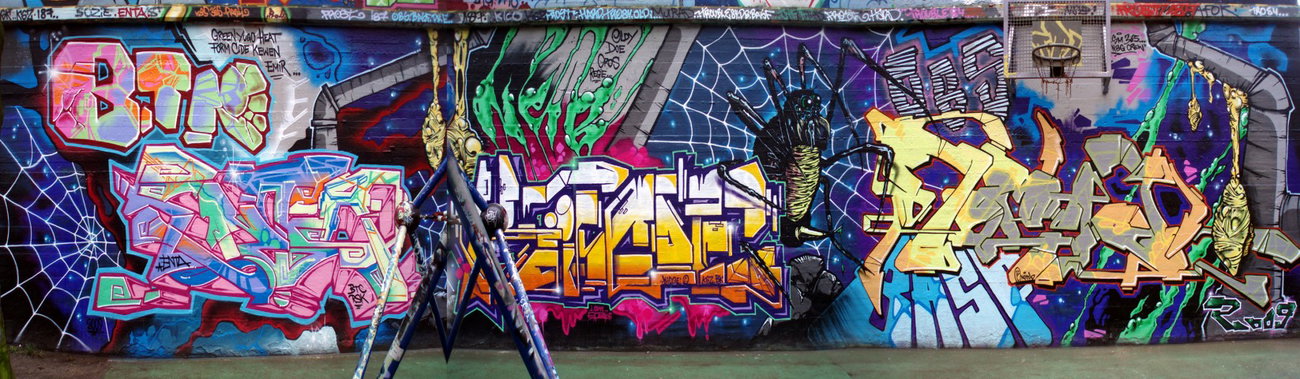 Graffiti Wall in Hamburg - Photo by Oldschool - Enta_Kicoe_Nomad_BTN_BASF