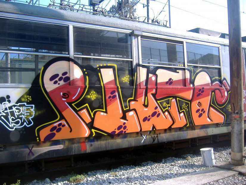 Graffiti Train in Naples - Photo by Oldschool - Pluto