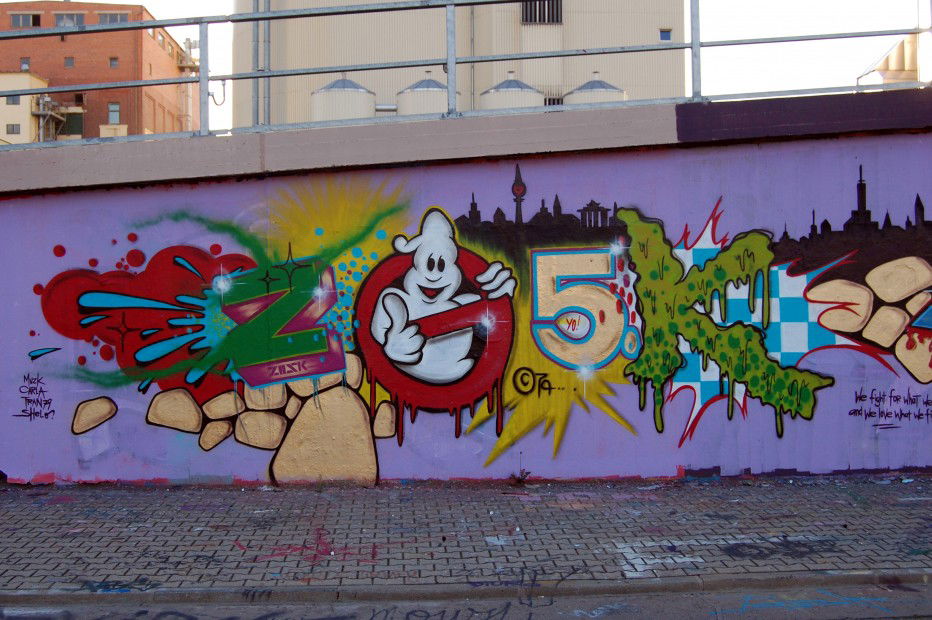 Graffiti Wall in Erfurt - Photo by Oldschool - ZOSK79, Tran, Carla