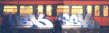 Graffiti Train in Berlin - Photo by Oldschool - HSK, SEK