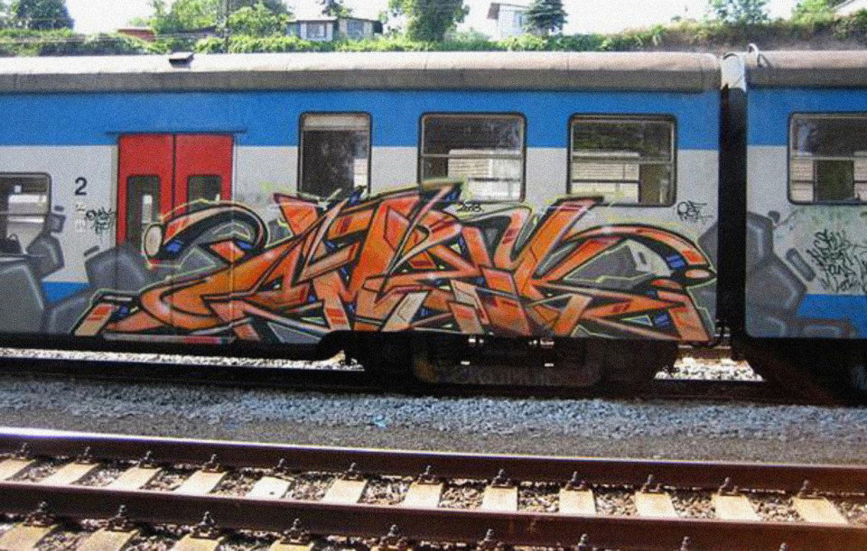 Graffiti Train - Photo by Oldschool - Omsk