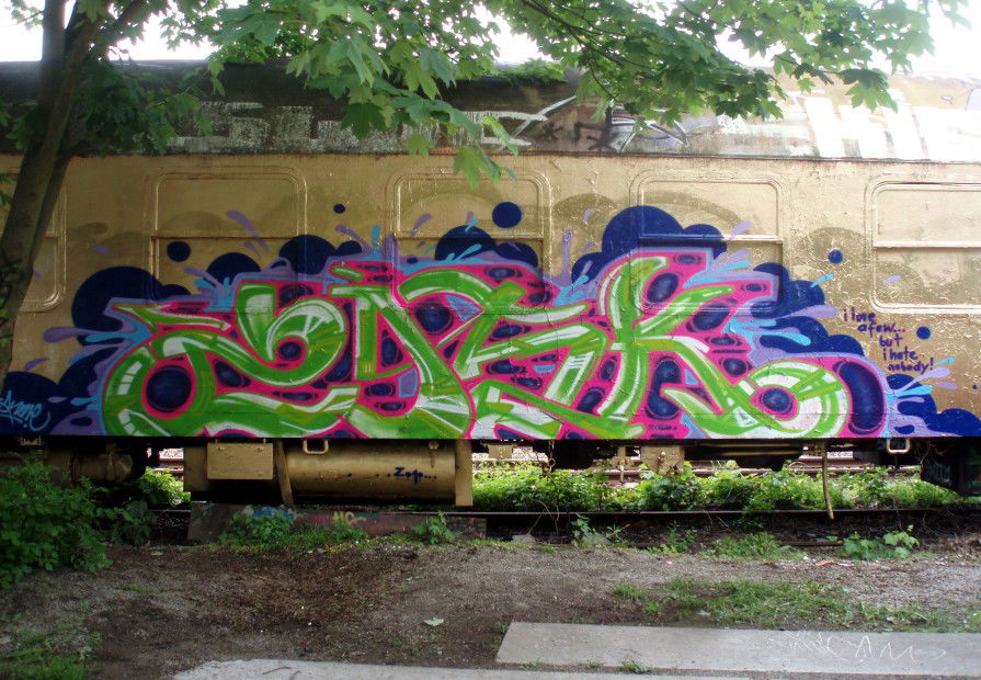 Graffiti Train in Jena - Photo by Oldschool