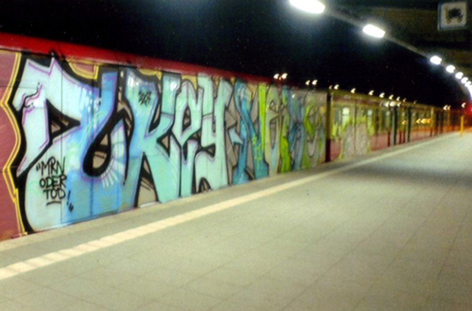 Graffiti Train in Berlin - Photo by Oldschool - Zkey, MRN