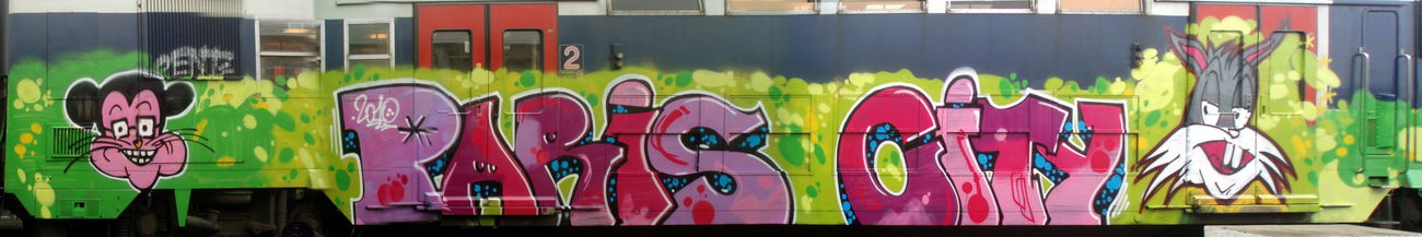 Graffiti Train in Paris - Photo by Oldschool - Paris, City