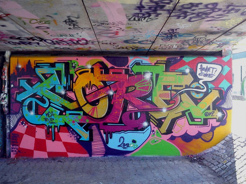 Graffiti Wall in Erfurt - Photo by Oldschool - Core, Heartcore, Zosk79