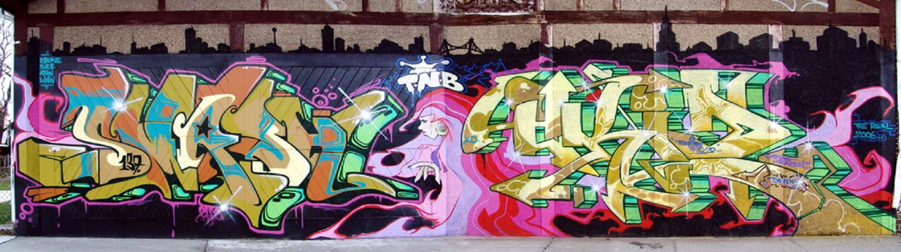 Graffiti Wall - Photo by Oldschool - Smash, T-KID, TNB