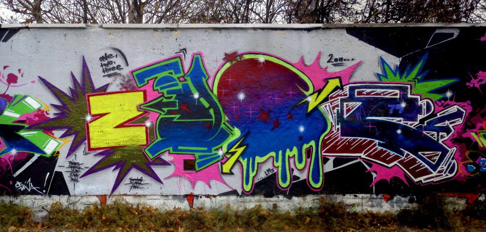 Graffiti Wall in Erfurt - Photo by Oldschool - Zosc, Zosk79, one