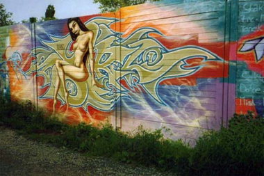 Graffiti Wall in Jena - Photo by Oldschool - Earl, MFS