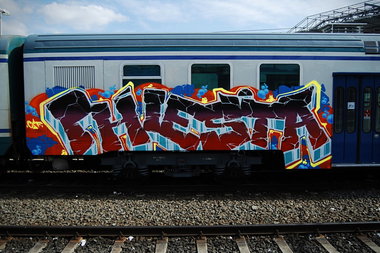 Graffiti Train in Palermo - Photo by Oldschool - Phiesta