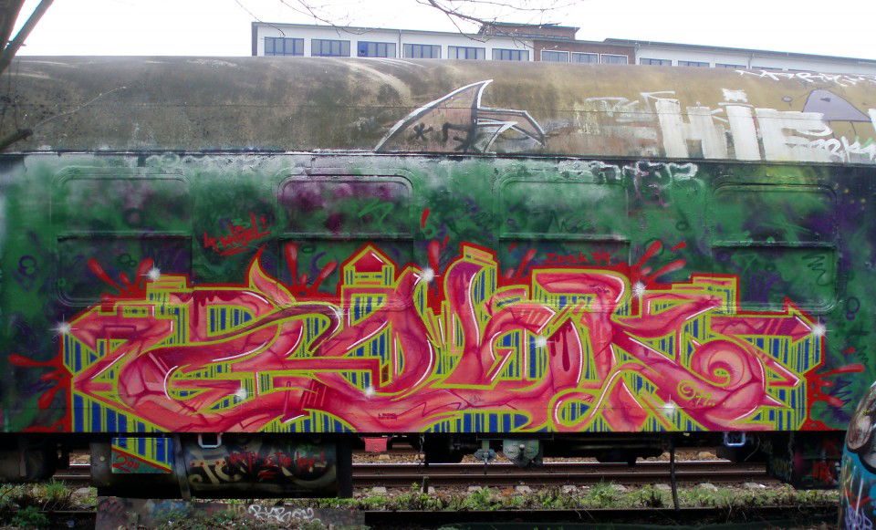 Graffiti Train in Jena - Photo by Oldschool - Zosk79, Angel