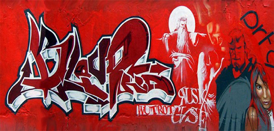 Graffiti Wall in Weimar - Photo by Oldschool - Wutrot, Bloodred, Case