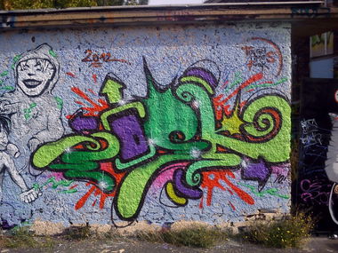 Graffiti Wall in Erfurt - Photo by Oldschool - Zosk79, Tough, timeS