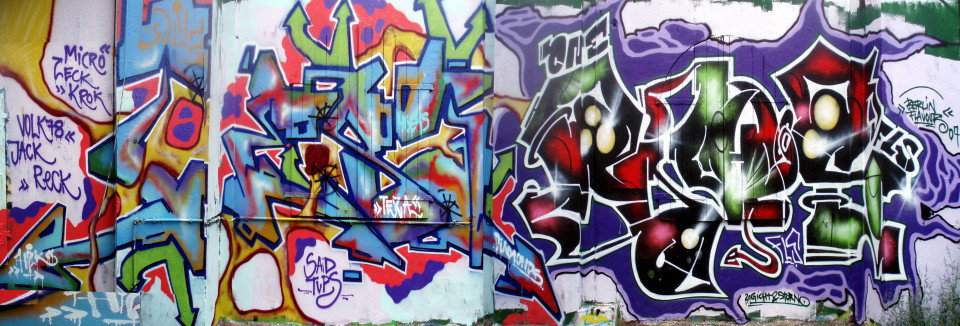 Graffiti Wall in Jena - Photo by Oldschool - Teza, Nohs, Volk78