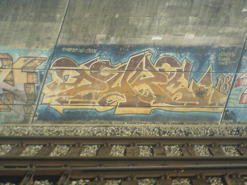 Graffiti Wall in Basel - Photo by Oldschool - Dare, Hanks, Sena