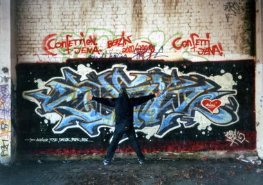 Graffiti Wall in Berlin - Photo by Oldschool - Zosk79, Ainer, TSF (2000)