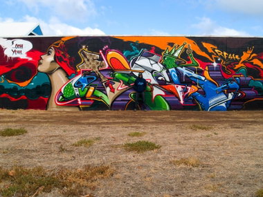 Graffiti Wall in Carson - Photo by Oldschool - Resk