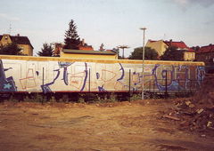 Graffiti Train in Berlin - Photo by Oldschool - Pure, GHS, Bisaz