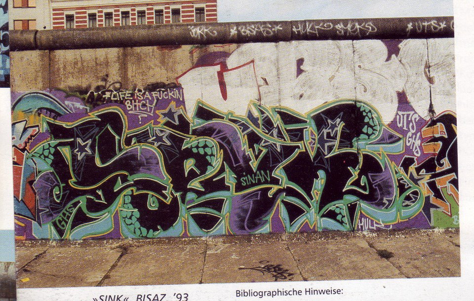 Graffiti Wall in Berlin - Photo by Oldschool - Sink, Bisaz, Sinan