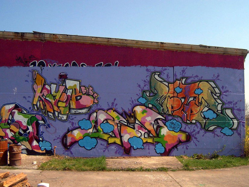 Graffiti Wall in Weimar - Photo by Oldschool - Kyab, Motor, Unik