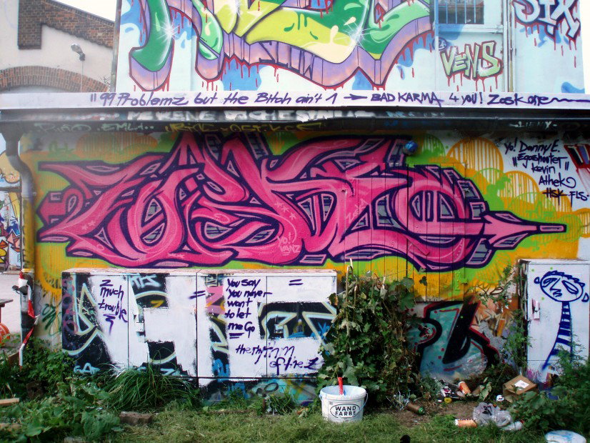 Graffiti Wall in Jena - Photo by Oldschool - Zosk79, athek, FLS (2008)