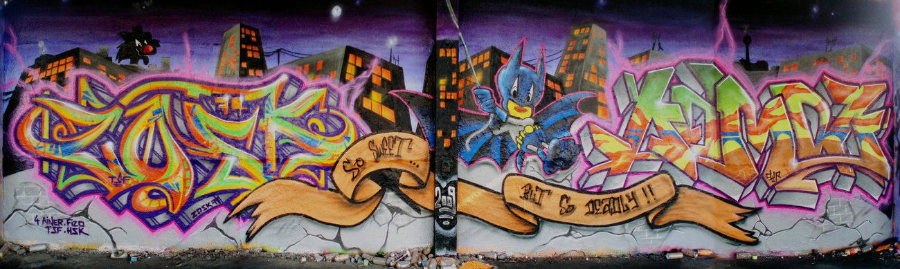 Graffiti Wall in Berlin - Photo by Oldschool - Zosk79, Koma, Ainer