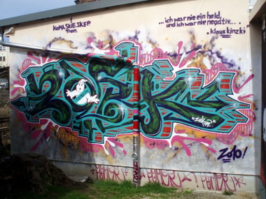 Graffiti Wall in Jena - Photo by Oldschool - Zosk79, Koma, Tran